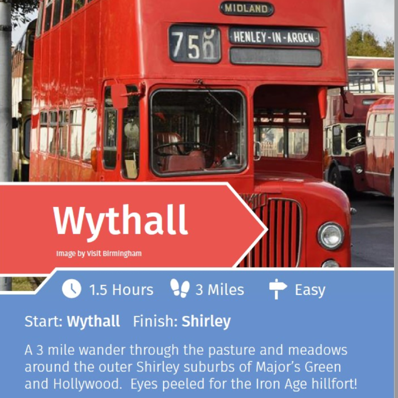 Image taken from PDF linked for the rail trails for Wythall